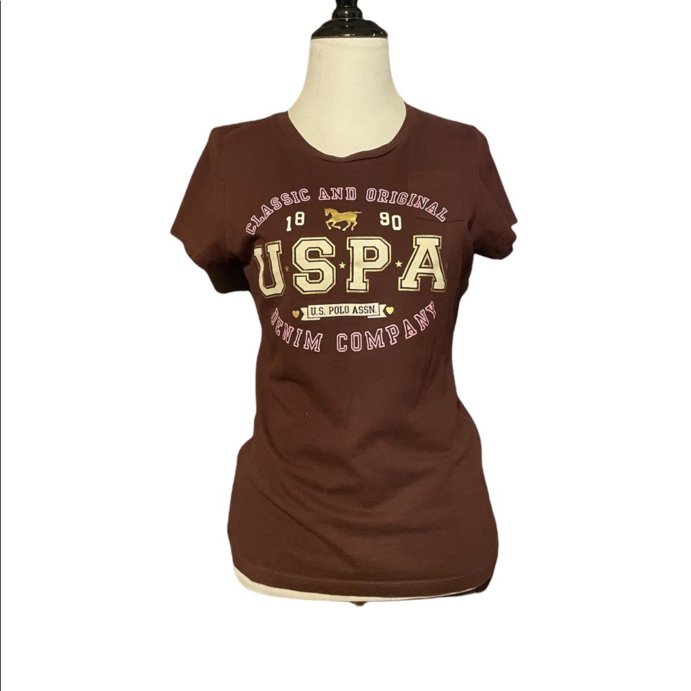 ❤️2 FOR $15❤️Y2K U.S. Polo Assn. Brown Top